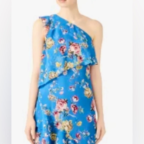 SLATE AND WILLOW🦋SIZE 8🦋BLUE ETHEREAL FLOWING MAXI MIDI CHIFFON DRESS $350 NEW - Picture 1 of 12